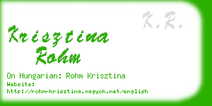 krisztina rohm business card